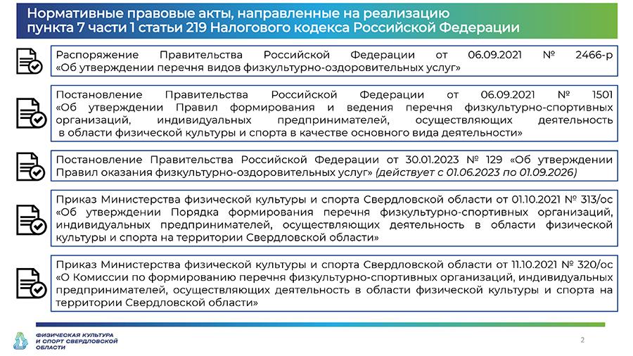 Перечень спортивных организаций налоговый вычет